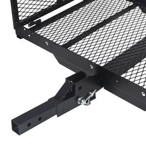 Kojem Car Hitch Cargo Carrier Scooter and Wheelchair Carrier with Folding Ramp Steel 500 lbs Weight Capacity