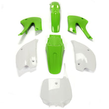 Load image into Gallery viewer, For Kawasaki KX100 KX85 2001-13 Green White Restyled Plastics Body Kit Bodywork