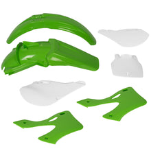 Load image into Gallery viewer, Green White Plastic Kit Bodywork Kit Fairing For KAWASAKI KX125 KX250 1999-2002