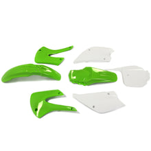 Load image into Gallery viewer, For Kawasaki KX100 KX85 2001-13 Green White Restyled Plastics Body Kit Bodywork