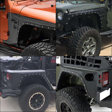 Load image into Gallery viewer, 07-18 Jeep Wrangler JK Body Armor Front+Rear Fender Flare effect picture