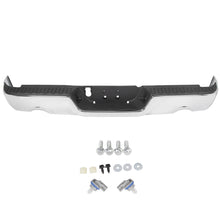 Load image into Gallery viewer, 09-2018 Dodge RAM 1500 Complete Steel Chrome Black Rear Step Bumper family photo