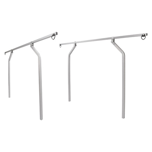 KOJEM 65in Trailer Cross Bar 53in Uprights Fit for Utility Trailers w/Raised Side Rails 250LB Silvery