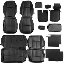 Load image into Gallery viewer, Front+Rear Black For 07-13 Chevrolet Silverado Seat Covers Extended Cab