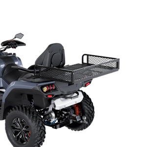 KOJEM 42" Rear Cargo Basket Universal ATV UTV Black Steel Storage Rack