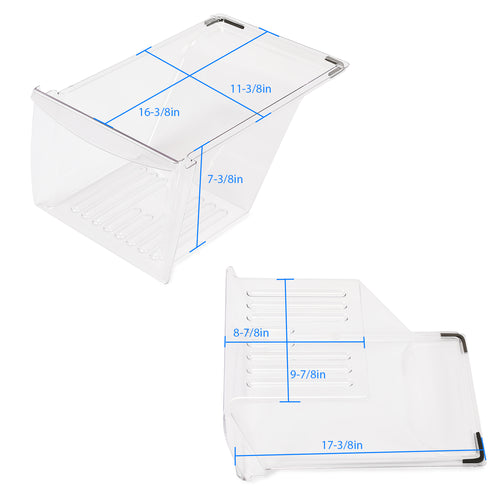Kojem Frigidaire Crisper Drawer Pan Bin Replacement Refrigerator 240337103 AP2115849 891037 PS429854 Plastic