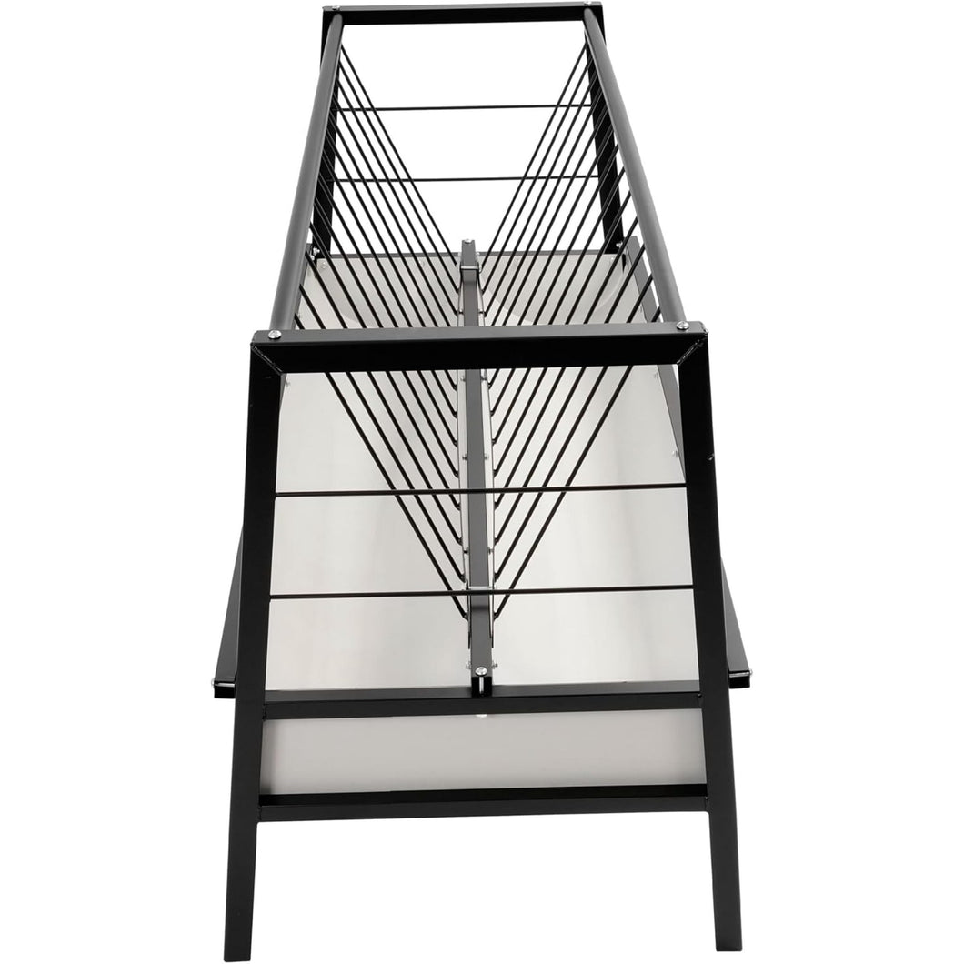 Kojem 2-in-1 Livestock Feeder Heavy-Duty Steel Hay & Grain Feeder