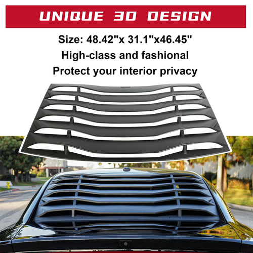 Rear Window Windshield Louver Cover Sunshade Vent For 11-23 Dodge Charger-junior