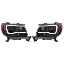 Load image into Gallery viewer, For 2005-2011 Toyota Tacoma LED Tube Black Projector Headlights Right &amp; Left DOT
