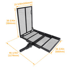 Load image into Gallery viewer, Kojem Car Hitch Cargo Carrier Scooter and Wheelchair Carrier with Folding Ramp Steel 500 lbs Weight Capacity