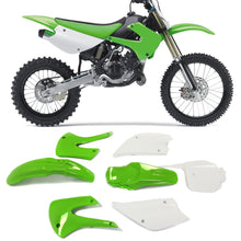 Load image into Gallery viewer, For Kawasaki KX100 KX85 2001-13 Green White Restyled Plastics Body Kit Bodywork