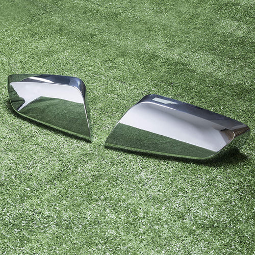 Kojem Door Mirror Cover Overlay for 2014-2020 Chevy Impala Pair Chrome Clip On