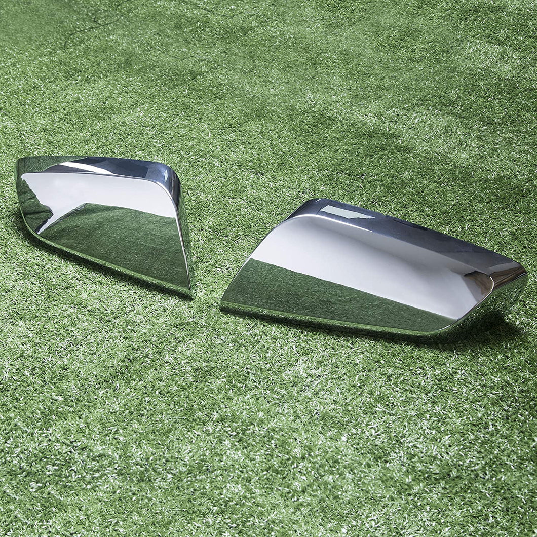 Kojem Door Mirror Cover Overlay for 2014-2020 Chevy Impala Pair Chrome Clip On