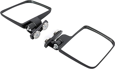 Kojem Magnetic Tractor Backup Mirror Compatible with Kubota John Deere Zero Turn Mower Rearview Side Mirrors Black 2Pcs 220LB Rated