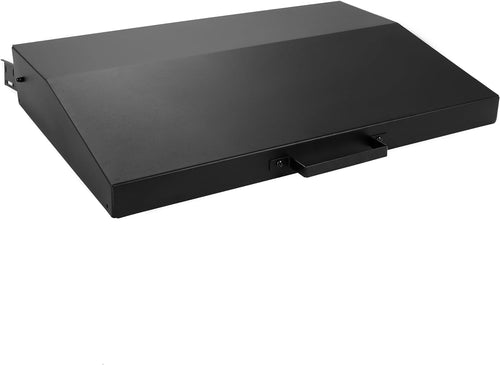 Kojem Hinged Lid Griddle Cover Compatible with 28 inch Blackstone Griddle with Rear & Right Grease Collection Steel Powder Coated Black