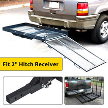Load image into Gallery viewer, Kojem Car Hitch Cargo Carrier Scooter and Wheelchair Carrier with Folding Ramp Steel 500 lbs Weight Capacity
