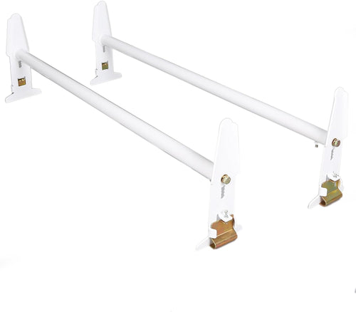 Kojem Adjustable Van Roof Ladder Rack Carrier 2 Cross Bars for Chevy Dodge Ford GMC Express 47 - 77''