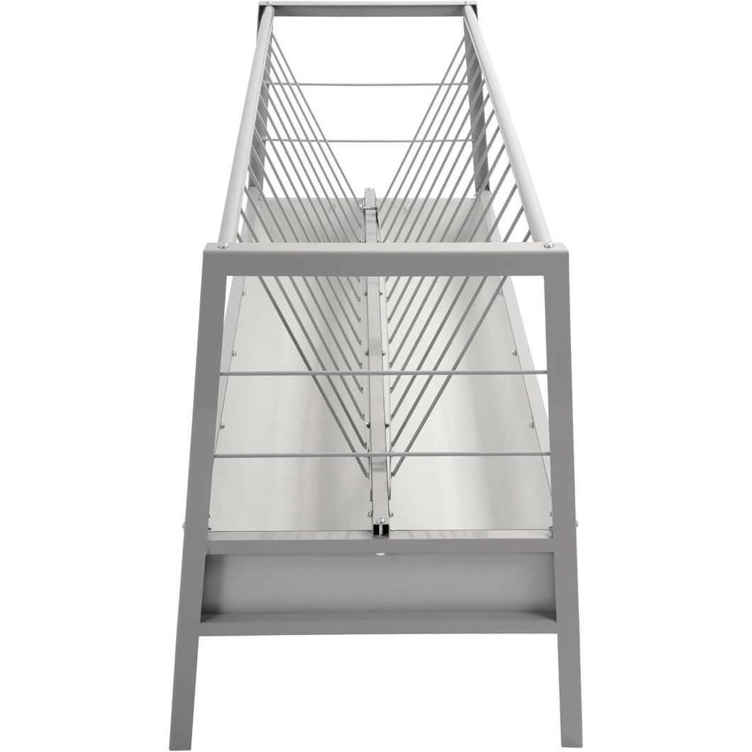 Kojem Livestock 2-in-1 Hay & Grain Feeder Storage and Dispensing Feed Pan 55 Gallon Capacity