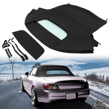 Load image into Gallery viewer, For Honda S2000 1999 2000 2001 Convertible Soft Top w/ Glass Window Black