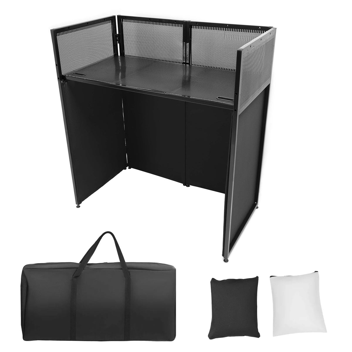 thumbnail image 2 of HECASA DJ Facade Booth Portable Event Cover Screen, Black 2 of 10