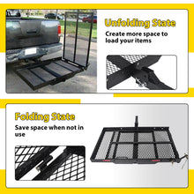 Load image into Gallery viewer, Kojem Car Hitch Cargo Carrier Scooter and Wheelchair Carrier with Folding Ramp Steel 500 lbs Weight Capacity