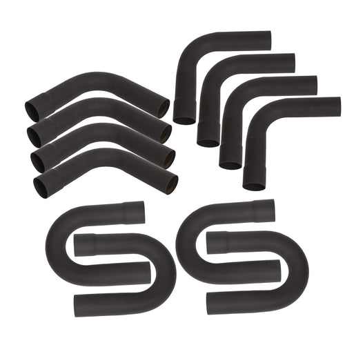 YIKATOO® 16PCS 2.25 InchesOD DIY CUSTOM EXHAUST TUBING MANDREL BEND PIPE STRAIGHT & U-BEND KIT-junior