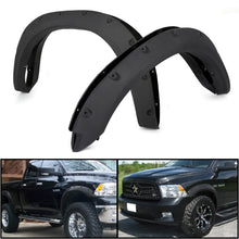 Load image into Gallery viewer, YIKATOO® Black Fender Flares Cover Wheel Cover Protector Compatible with 2009-2018 Ram 1500 Pocket Rivet Style Bolt On 4Pc -junior