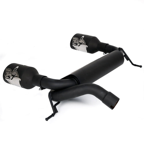YIKATOO®  Flat Black Dual CatBack Exhaust Muffler System for 2007-2017 Jeep Wrangler  2/4DR-junior