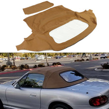 Load image into Gallery viewer, YIKATOO® Convertible Soft Top &amp; Plastic Window Tan Cabrio For 1990-03 04 2005 Mazda Miata -junior