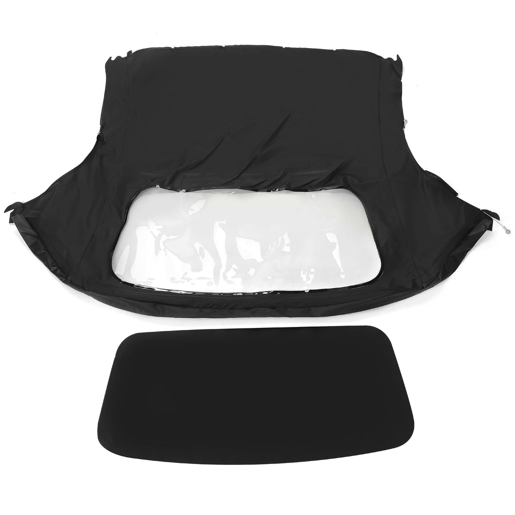 YIKATOO® Soft Top Replacement & Plastic window Black&Clear For 1997-2002 Porsche Boxster S -junior