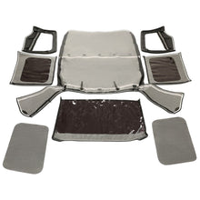 Load image into Gallery viewer, YIKATOO® Convertible Soft Top Roof Compatible with 1988-1995 Jeep Wrangler YJ with Factory Squared Style Upper Doors ONLY - w/Upper Door Skins and Back Window Black Canvas 2 door -junior