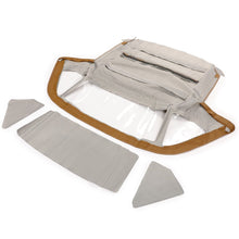 Load image into Gallery viewer, YIKATOO® Convertible Canvas Soft Top Roof W/Plastic Window Compatible with Mercedes-Benz (R107) 1972-1980 450SL, 1981-1985 380SL, 1986-1989 560SL 2Door (Brown &amp; Clear) -junior