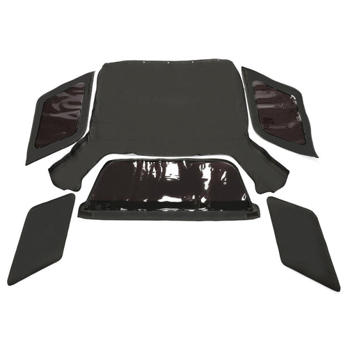 YIKATOO® Convertible Soft Top Canvas Roof with Plastic Window Compatible with 1998-2002 Isuzu Amigo/Rodeo (Black) -junior