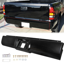 Load image into Gallery viewer, YIKATOO® Rear Steel Roll Pan bumper License Plate W/Lights W/screws W/ Plate Box Compatible With 1988-1998 Chevrolet Silverado / GMC Sierra C/K Series -junior