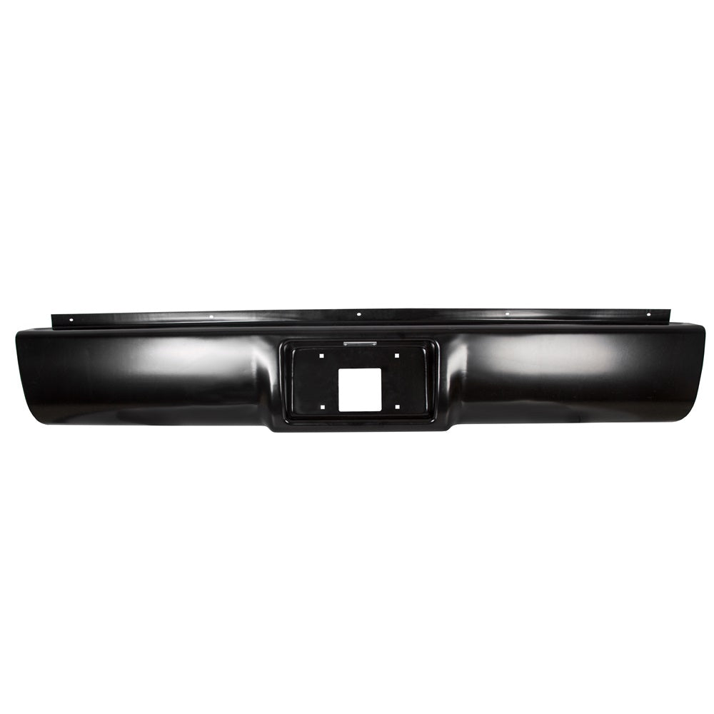 YIKATOO® Rear Steel Roll Pan bumper License Plate W/Lights W/screws W/ Plate Box Compatible With 1988-1998 Chevrolet Silverado / GMC Sierra C/K Series -junior