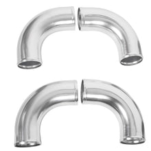 Load image into Gallery viewer, YIKATOO® Universal Aluminum 2.5&quot; Chrome Intercooler Turbo Piping Pipe Kit+BLACK Hose Kits-junior