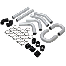 Load image into Gallery viewer, YIKATOO® Universal 3 Inches 76mm Turbo Polished Aluminum Silver Intercooler Pipe Kit Hose Clamp-junior