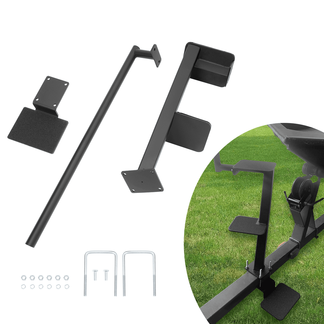 KOJEM Boat Trailer Steps Boat Boarding Steps Universal Triple Steps Dual Step Black Steel Powder Coated