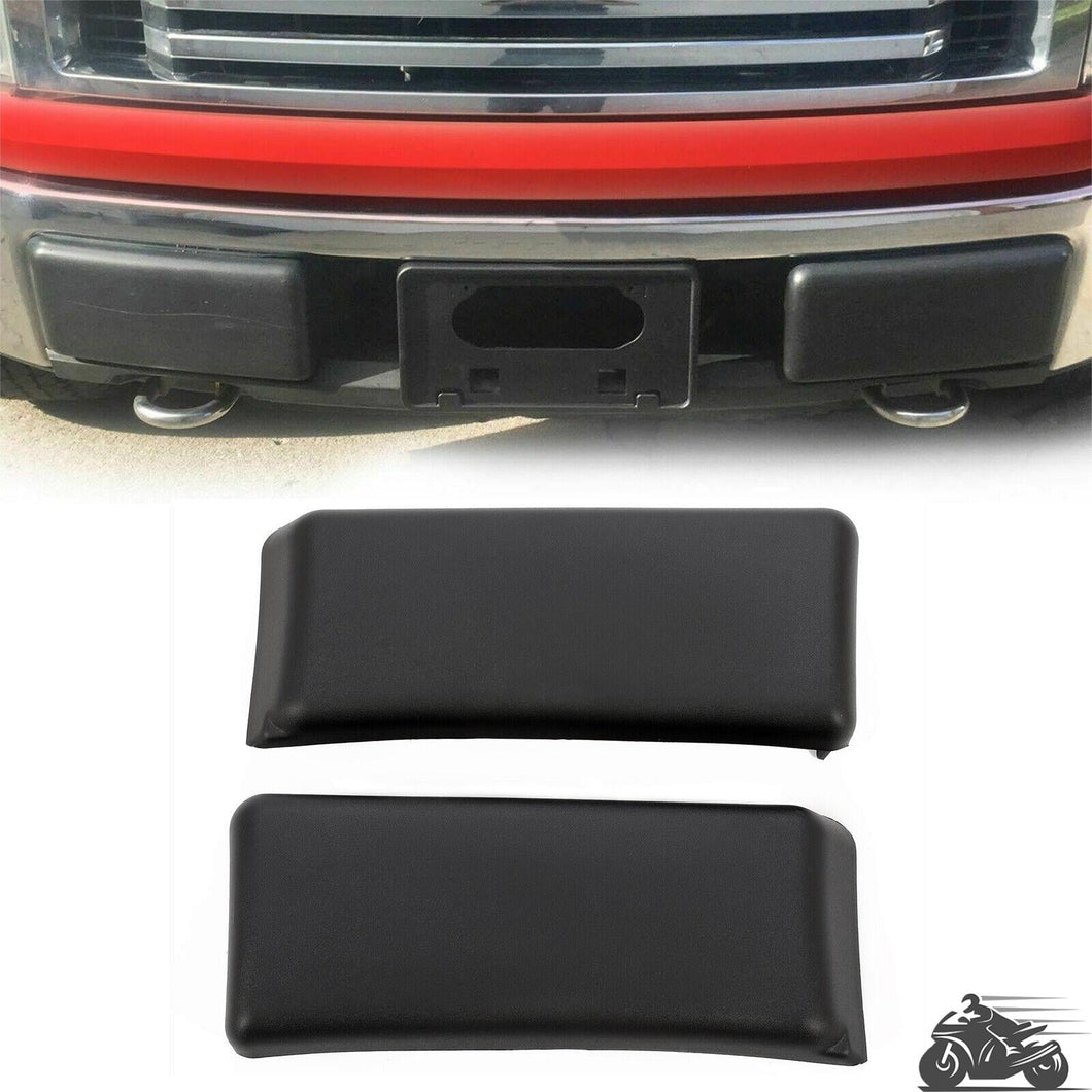 KOJEM Front Bumper Guards Pads Fit for 2009-2014 Ford F150 9L3Z17E810B FO1053100 Bumper Trim Set Insert Cap Molding Black Primed Pair