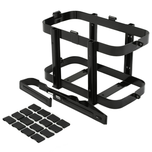 KOJEM Gas Can Holder for 5 Gallon Steel Jerry , Can Fuel Tank Petrol Diesel Storage Can Holder, Black Electrophoresis - Securely Transport Your Fuel with Ease