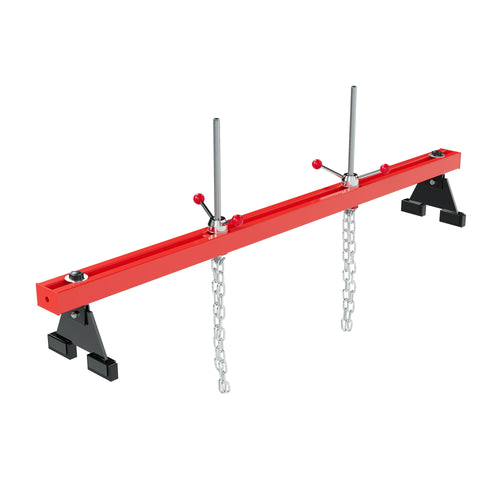 1100 Lbs Transverse Engine Support Bar for Motor Transmission w/ 2 Points Lift Holder and Dual Hooks