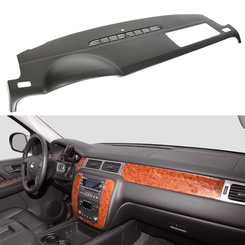 Kojem Dash Cover Cap Black Dashboard for 2007 - 2014 Avalanche Suburban Tahoe Yukon Dash Board Skin Cap Cover Overlay