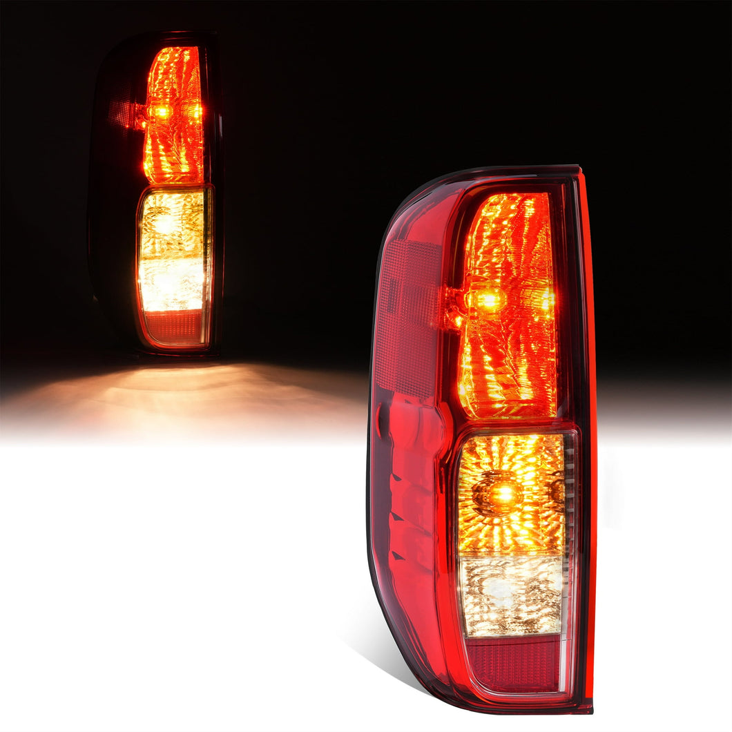 Kojem Left Tail Lights For 2005-2021 Nissan Frontier 09-12 Suzuki Equator Replacement for 26555EA825 Halogen Brake Lamp Red Lens Plastic (Driver Side)