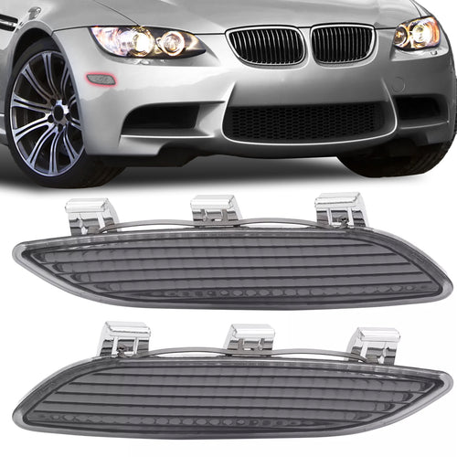 Pair Side Marker Light for 2008-2013 BMW M3 Chassis E90 E92 E93 Sedan Replacement for 63147839043 63147839044 Marker Lamp Driver&Passenger Side Smoke Lens w/o Bulbs