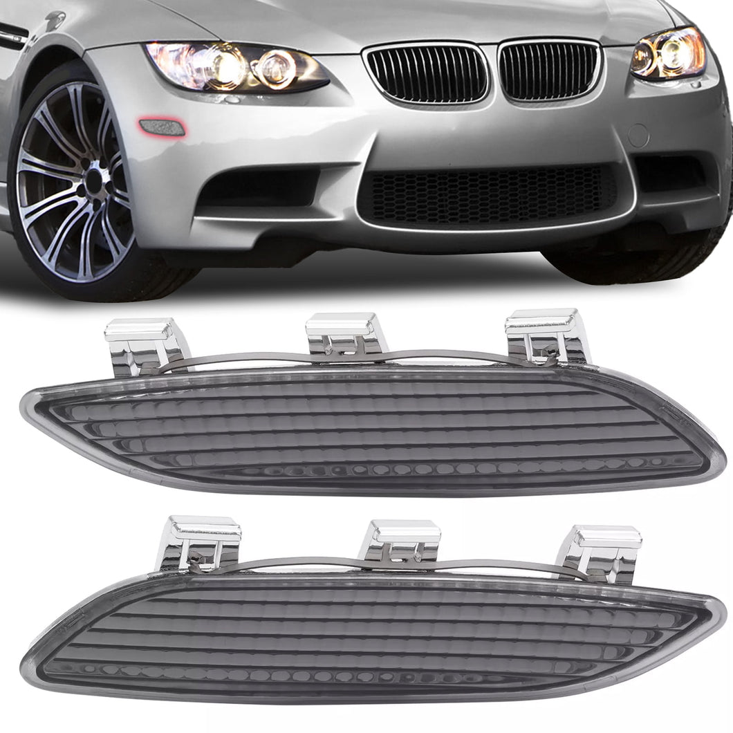 Pair Side Marker Light for 2008-2013 BMW M3 Chassis E90 E92 E93 Sedan Replacement for 63147839043 63147839044 Marker Lamp Driver&Passenger Side Smoke Lens w/o Bulbs