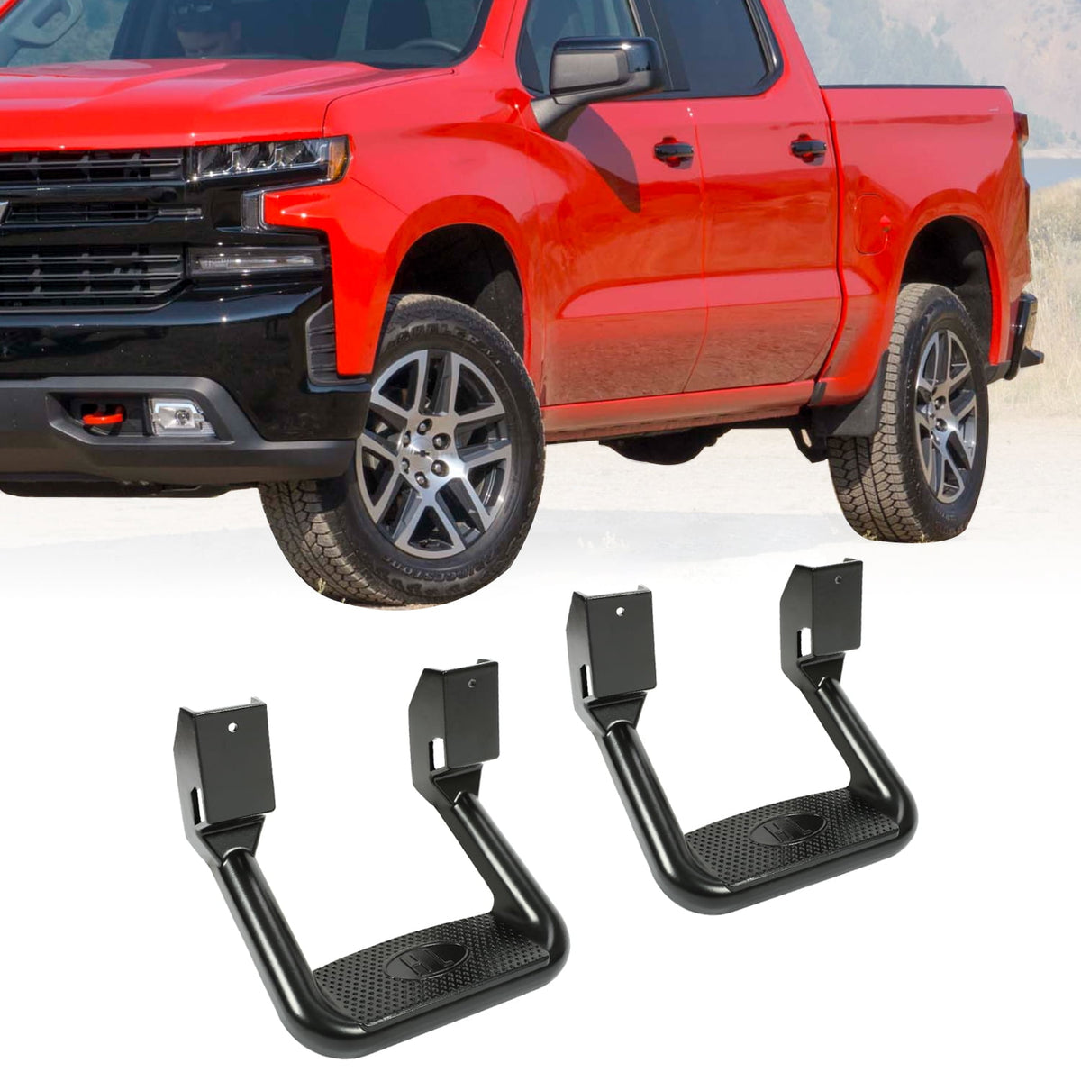 Kojem Universal Fit Jeep Automotive Steps, Aluminum Black, Set os 2 ...