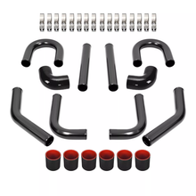 Load image into Gallery viewer, 2.5 Inches 63mm Universal Aluminum Turbo Intercooler Pipe Kit + Silicone Hose + Clamp-junior
