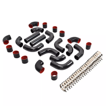 Load image into Gallery viewer, 12Pcs 3 Inches Universal Aluminium Intercooler Piping+Silicone Coupler+Clamp Kit-junior