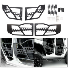 Load image into Gallery viewer, Side fender flares Fits Jeep 07-18 Wrangler JK Off Road Front+Rear Tubular 4 Door Set effect picture
