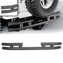 Load image into Gallery viewer, Trailer For Jeep Wrangler Black Double Tube Rear Bumper effect picture